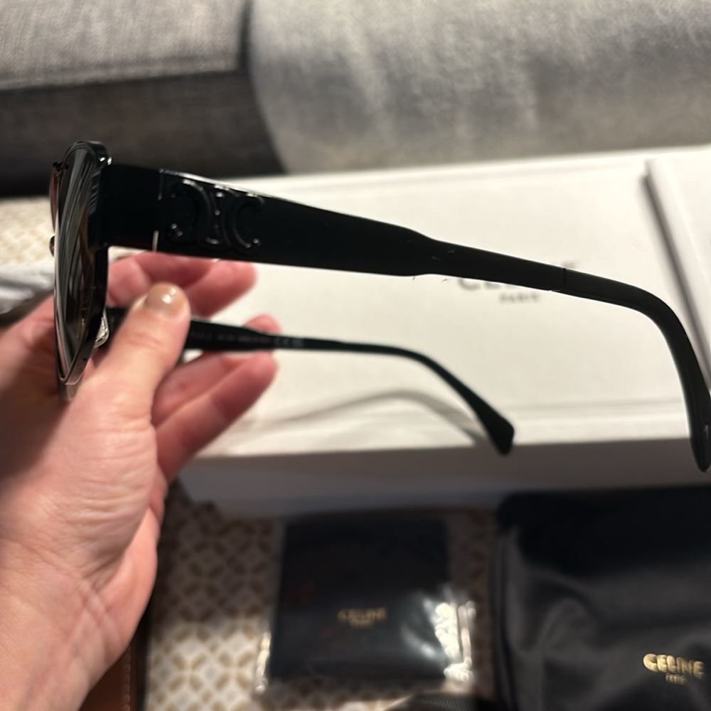 Celine Metal Triomphe 57MM Pilot Sunglasses - Picture 6 of 9